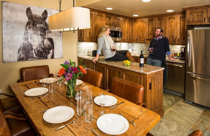 Rental kitchen at Vail Rentals by Owner.