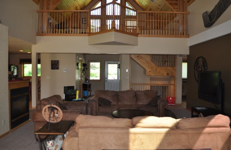 Cabin interior at Deadwood Connections.