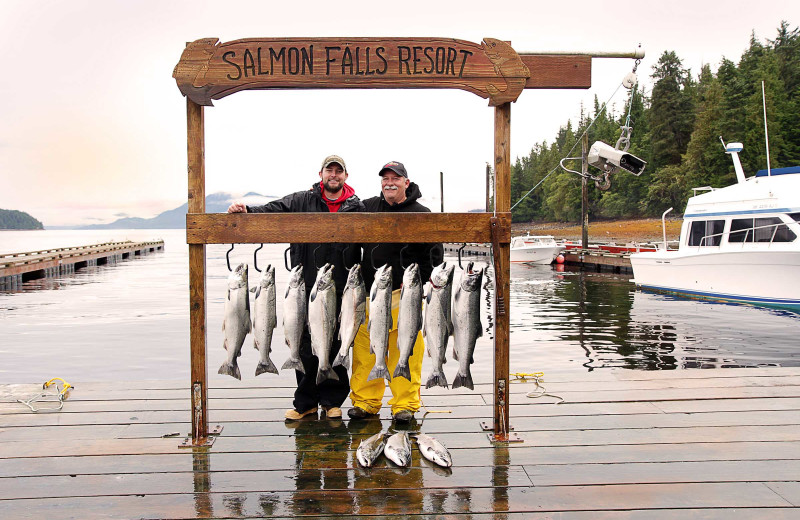Fishing at Salmon Falls Resort.