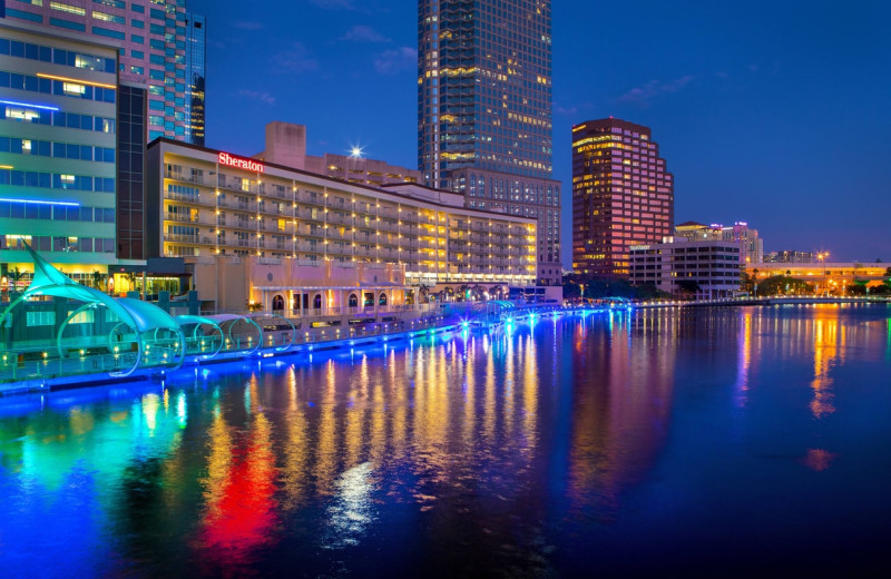 Exterior view of Sheraton Tampa Riverwalk Hotel.