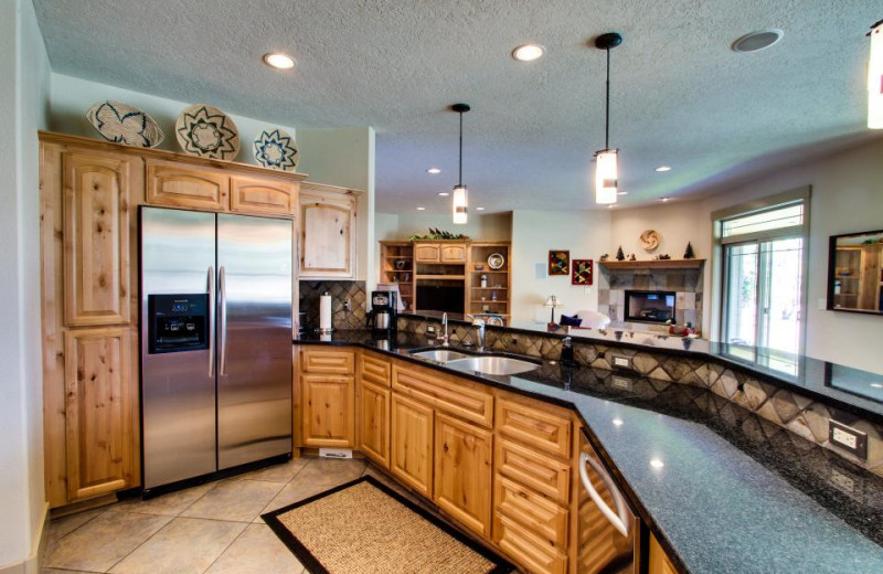 Vacation rental kitchen at Vacasa Rentals Eagle Crest.