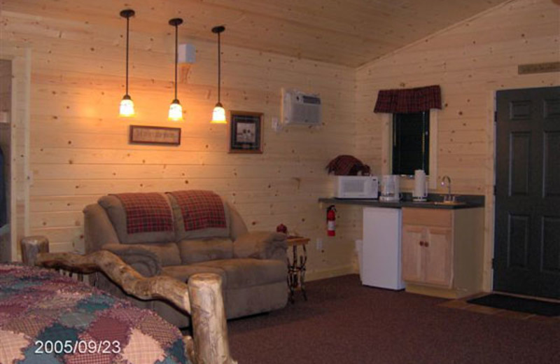 Cottage interior at Woodside Cottages of Bayfield.