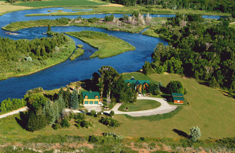 Aerial view of Blue Heron Inn.