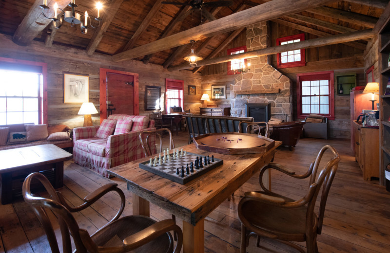 Lodge interior at Bartlett Lodge.