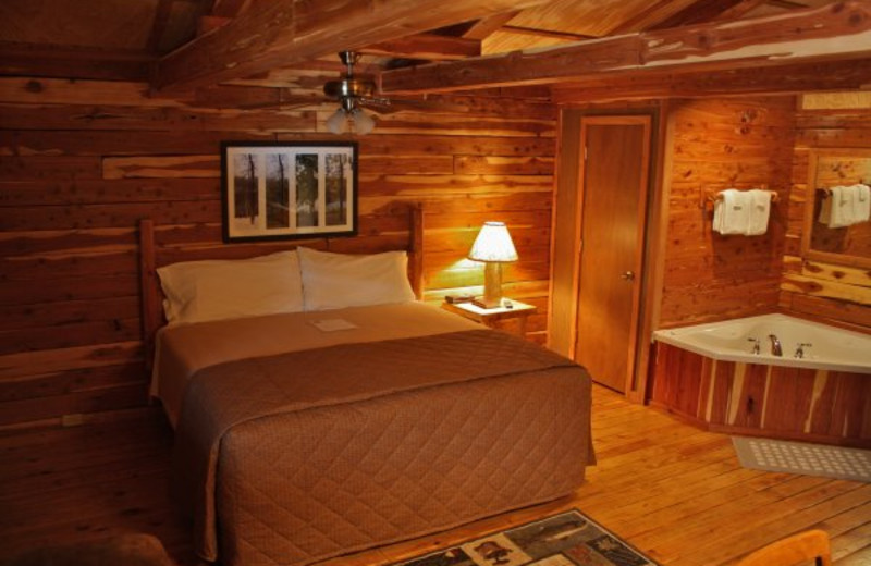 Cabin interior at Lindsey's Rainbow Resort.