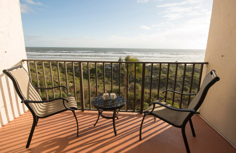 Balcony at Beacher's Lodge Oceanfront Suites.