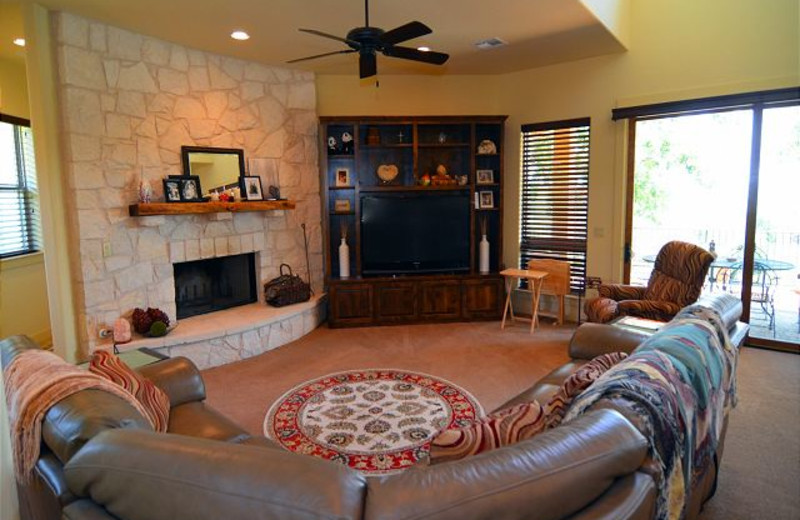 Rental living room at Lake Travis & Co.