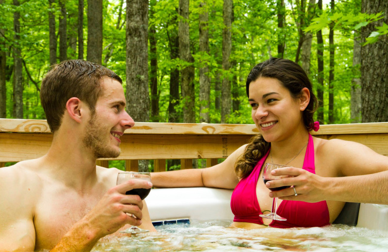 Romantic getaways at Country Road Cabins.