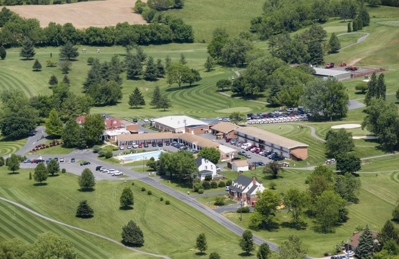 Aerial view of Shenvalee Golf Resort.