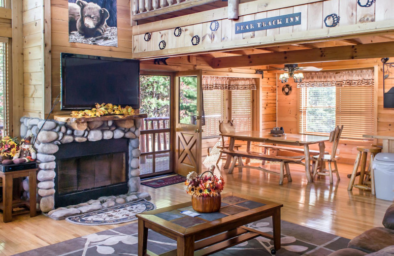 Rental living room at American Mountain Rentals.