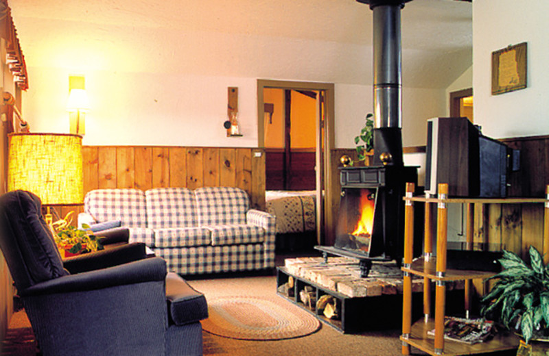 Cabin living room at Samara Point Resort.