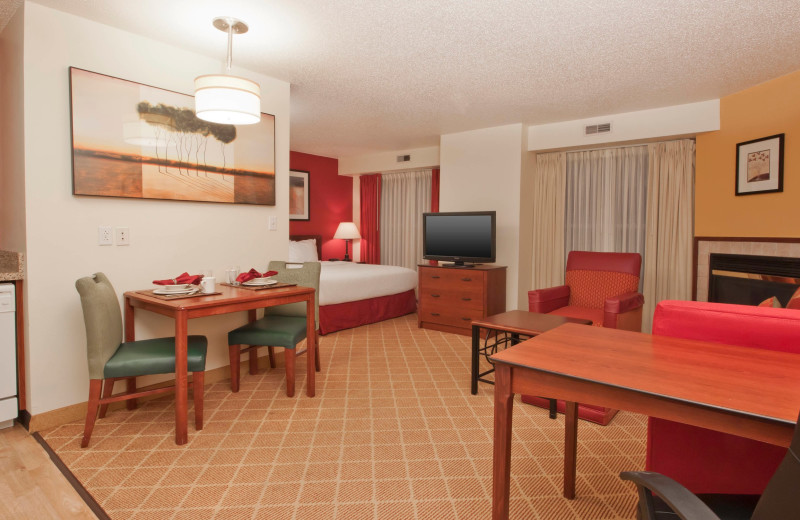 Guest room at Residence Inn West Springfield.