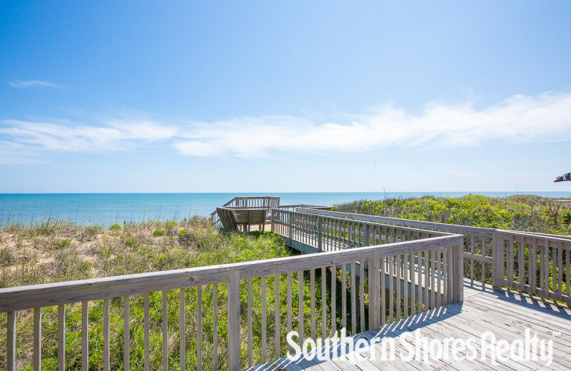 Rental beach at Southern Shores Realty.