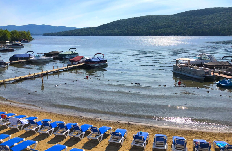 Beach at  Surfside on the Lake Hotel & Suites.