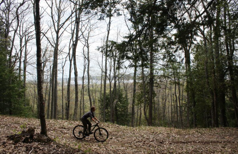 Biking at Inn on Lac Labelle.
