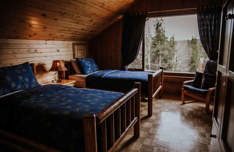 Guest bedroom at Big Creek Lodge.