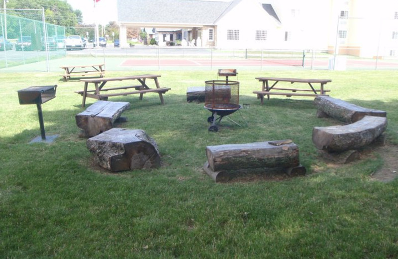 Fire pit at South Beach Resort.