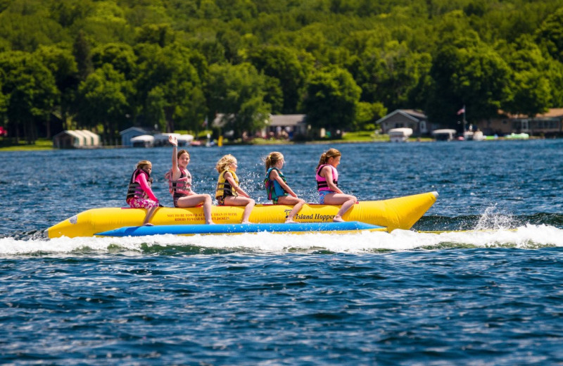 Banana boat at Fair Hills Resort.