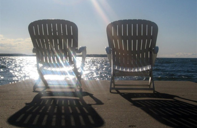 Relaxing by the lake at Westwood Shores Waterfront Resort.