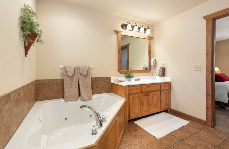 Rental bathroom at Branson Vacation Rentals.
