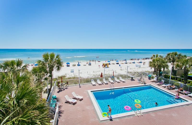 Outdoor pool at Bikini Beach Resort Motel.