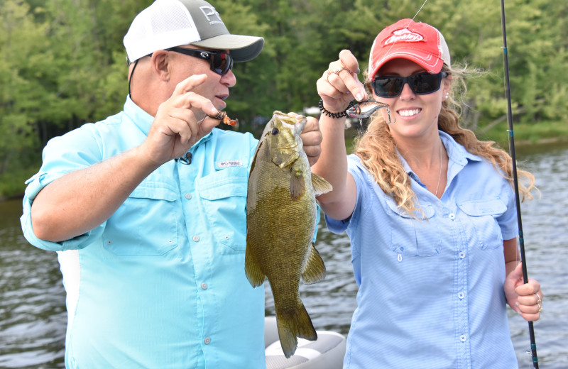 Fishing at Mattawa River Resort.
