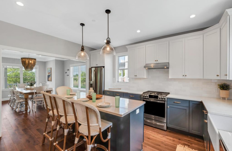 Rental kitchen at Jersey Cape Realty.