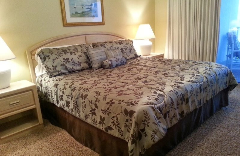 Guest room at Gulf Beach Rentals.