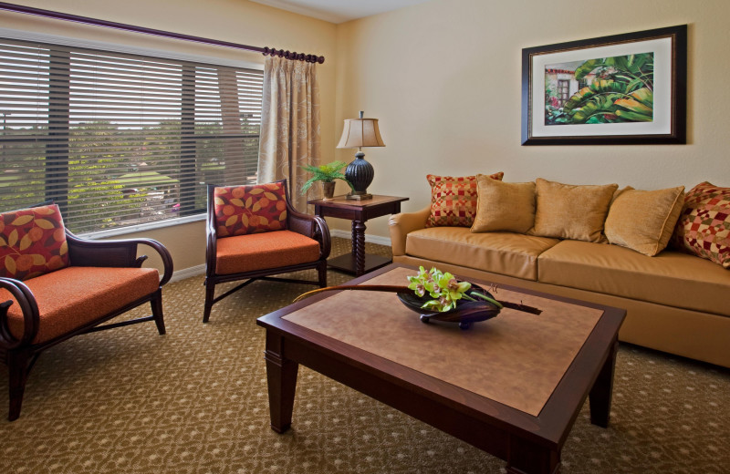 Guest room living room at Holiday Inn Club Vacations at Orange Lake Resort.