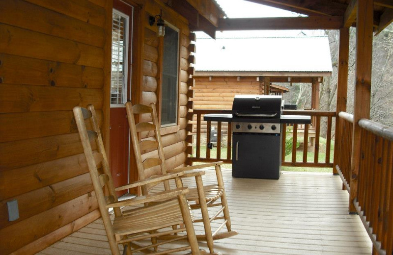 Along The Way cabin deck at New River Trail Cabins.