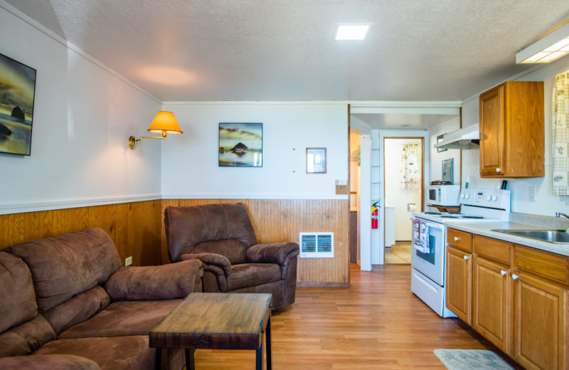 Cabin interior at Oceanside Ocean Front Cabins.