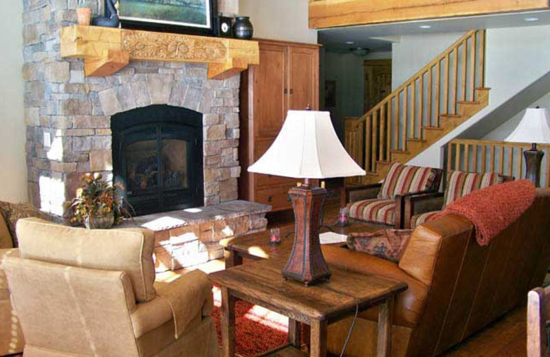 Cabin interior at Teton Springs Lodge.