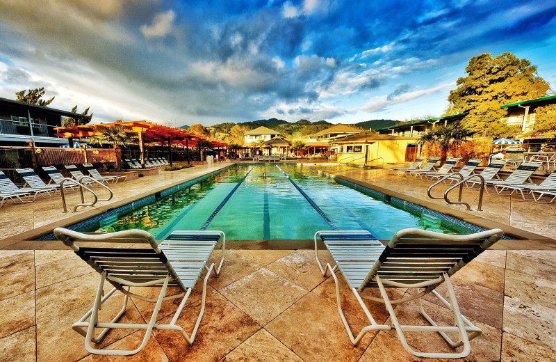 Outdoor pool at Calistoga Spa.