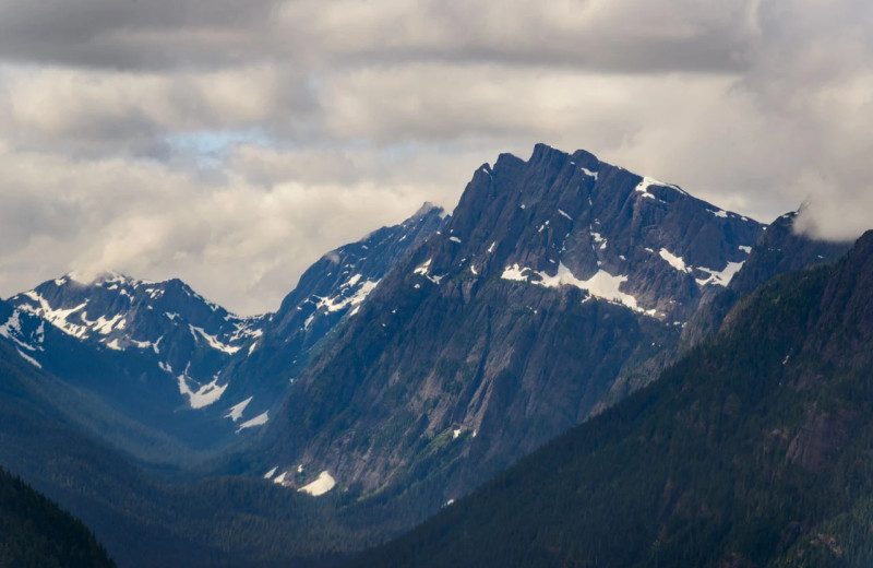 Mountains at Nootka Wilderness Lodge.