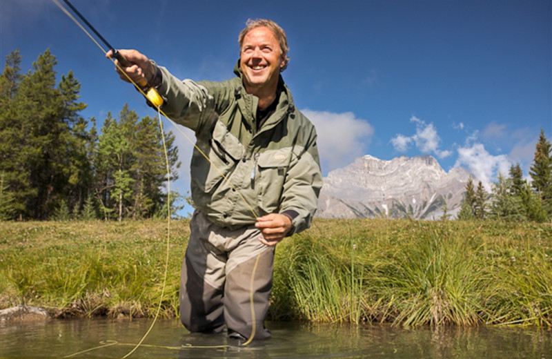 Fishing at Mountaineer Lodge.