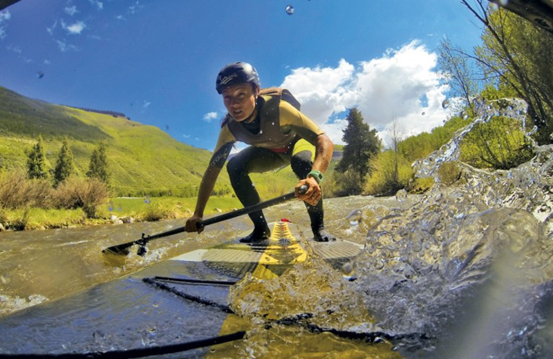 Paddle boarding at Antlers at Vail.