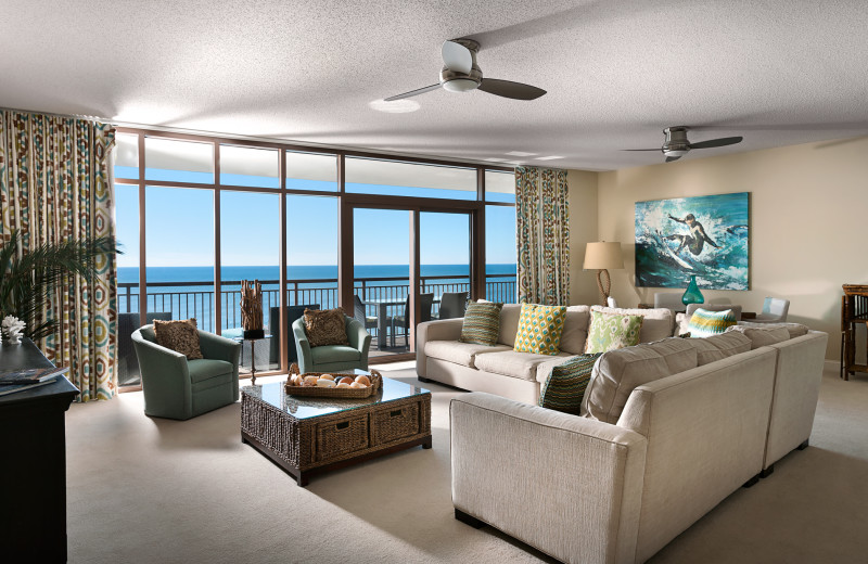 Guest living room at North Beach Plantation.