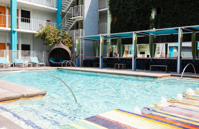 Outdoor pool at The Clarendon Hotel.