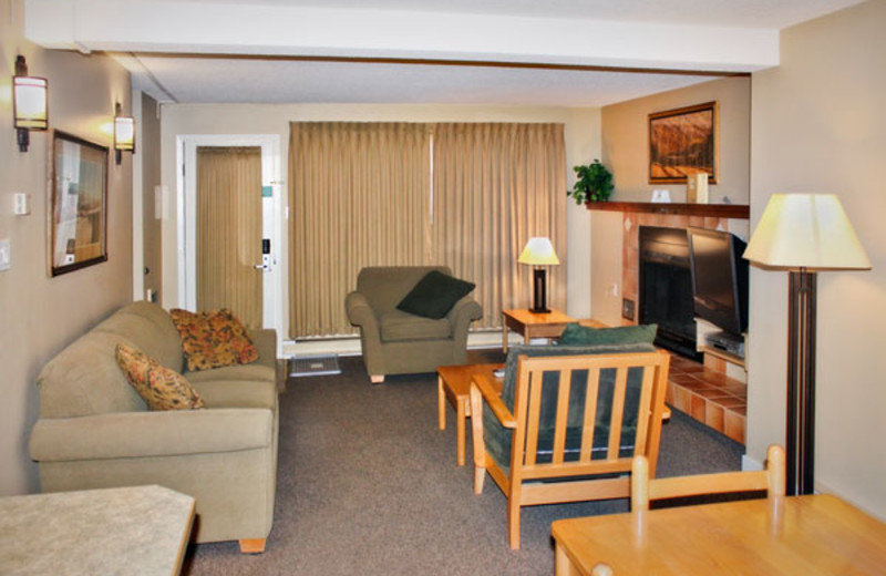 Living Room of a One Bedroom Unit at the Panorama Vacation Retreat at Horsethief Lodge