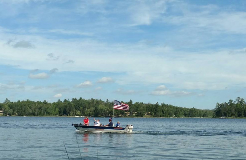 Boating at Little Norway Resort.