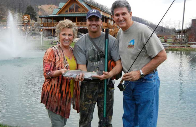 Fishing at Smoke Hole Caverns & Log Cabin Resort.