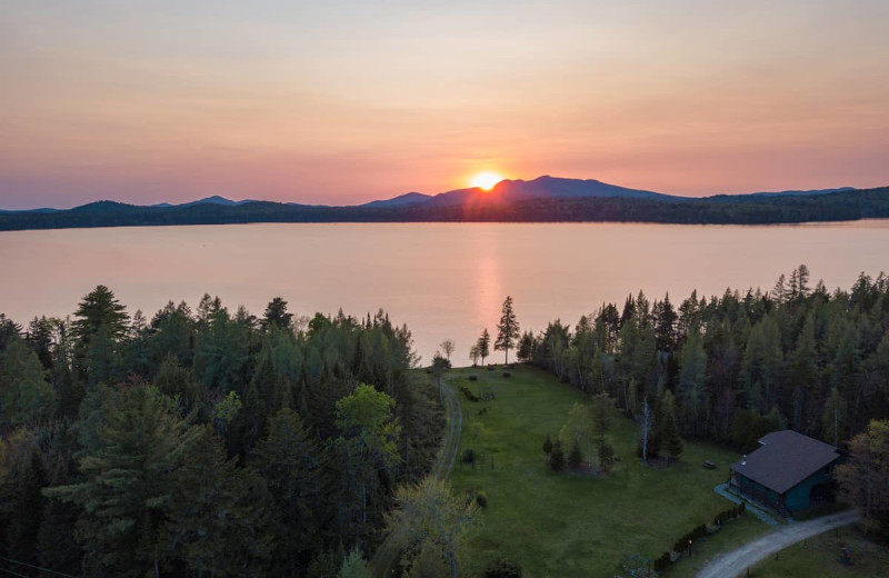 Sunset at Lake Clear Lodge & Retreat.