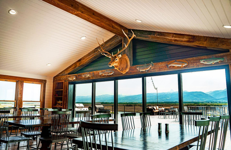 Dining at Teton Valley Lodge.