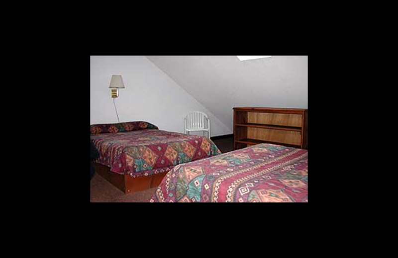 Guest room at Northern Lake George Resort.