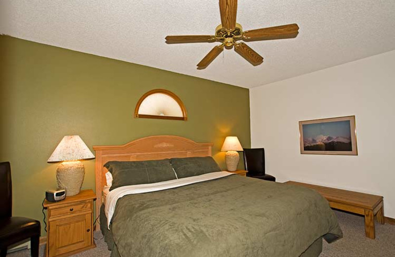 Suite bedroom at Woodlands On Fall River.