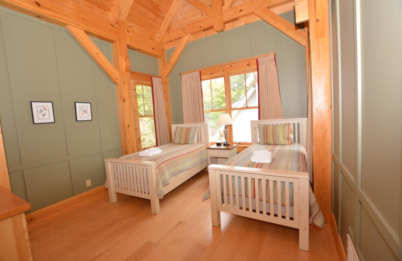 Guest room at Port Cunnington Lodge.