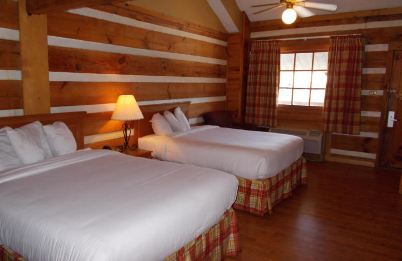 Two bed guest room at Timbers Lodge.