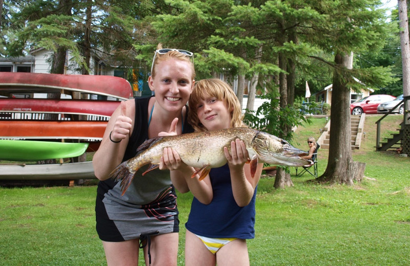 Fishing at Sandy Beach at Otter Lake.