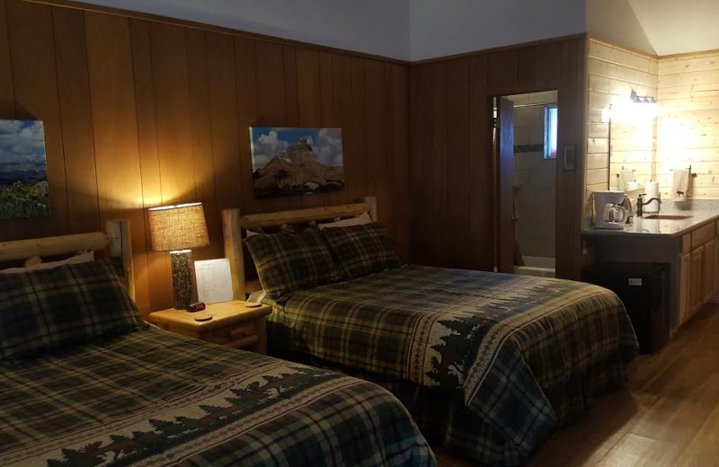 Guest room at The North Face Lodge.