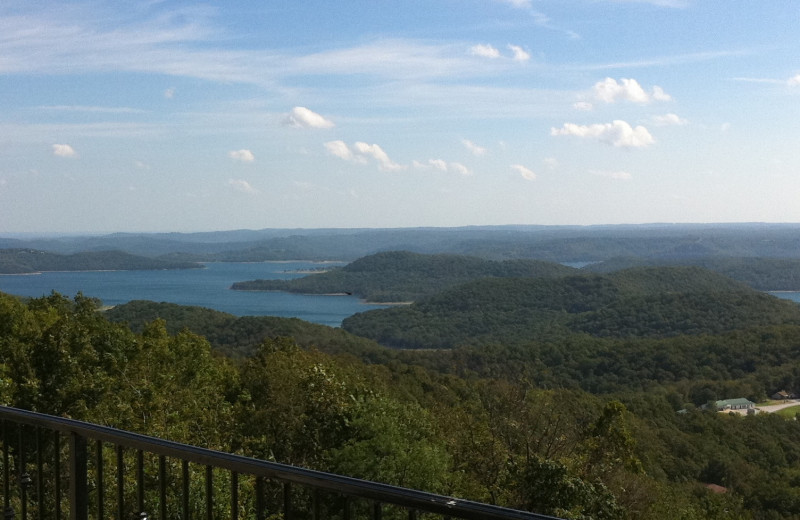 Balcony view at Whitney Mountain Lodge.